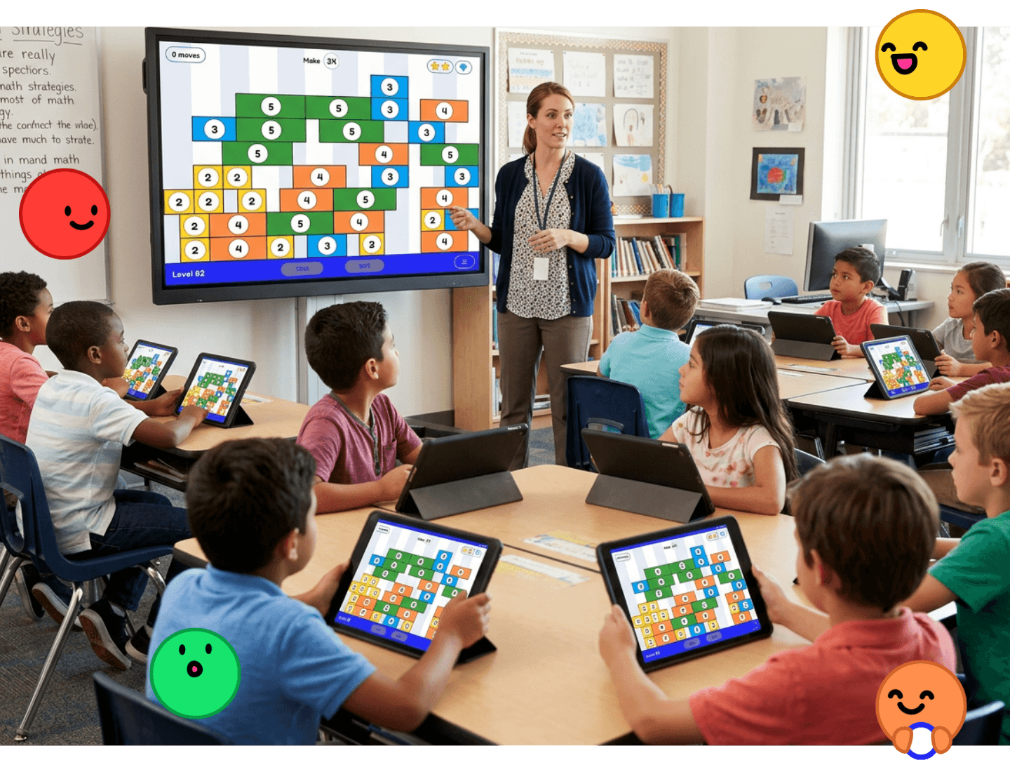 Students playing Number Ramble